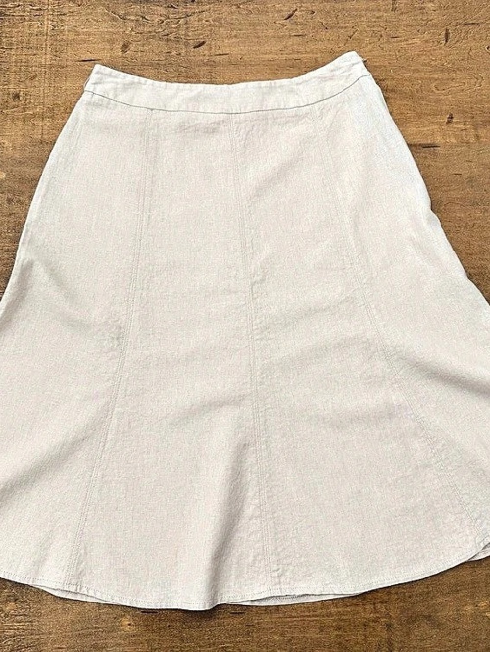 dressbarn Linen Blend A-Line Skirt Size 6